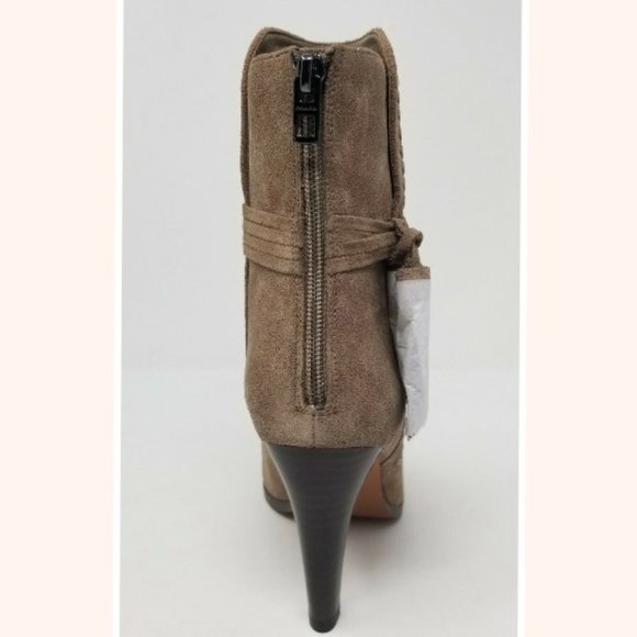 Coach Jessie Light Gray Suede Pointed-Toe Booties - Picture 8 of 11